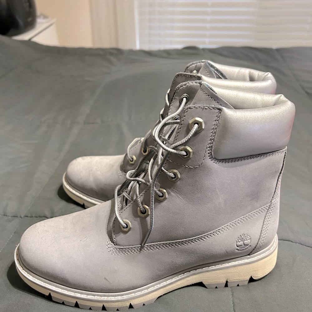 Gray Timberland Boots